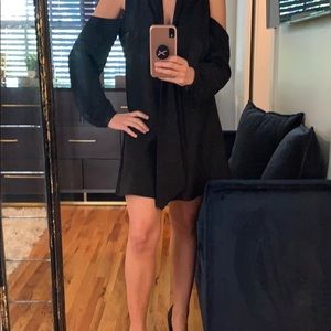 Haute Hippie shoulder cut out dress